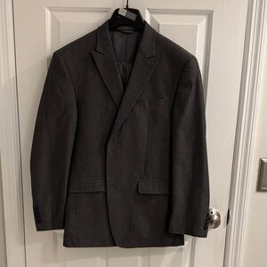Men’s Suit - Joseph Abboud Gray Herringbone (38S blazer and 32w x 30l pants)